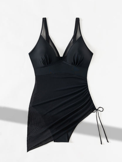 Luba – Wyszczuplający siateczkowy kostium kąpielowy sarong